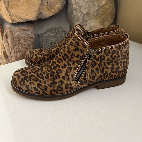 Hush Puppies Mazin Cayto Leopard Suede Ankle Boots Size 9 - Picture 3 of 11